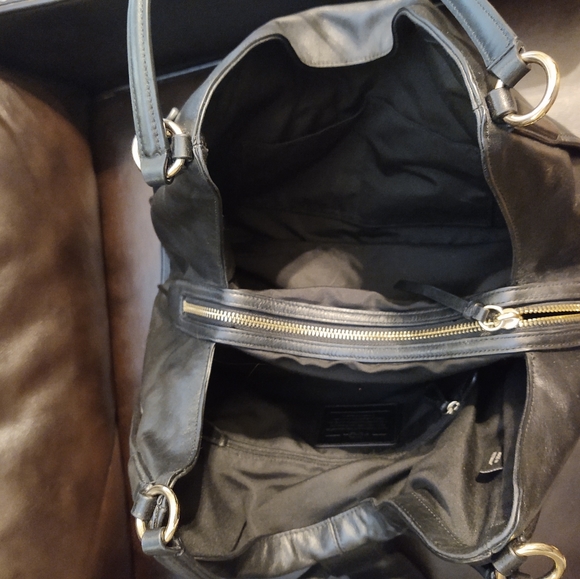 Sold!!COACH Edie 32221 Black Leather Satchel - Picture 7 of 10